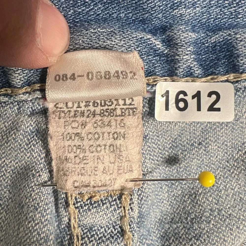 True Religion Rainbow Billy Mens Jeans 34 Light Wash Straight Leg‎ Made in USA